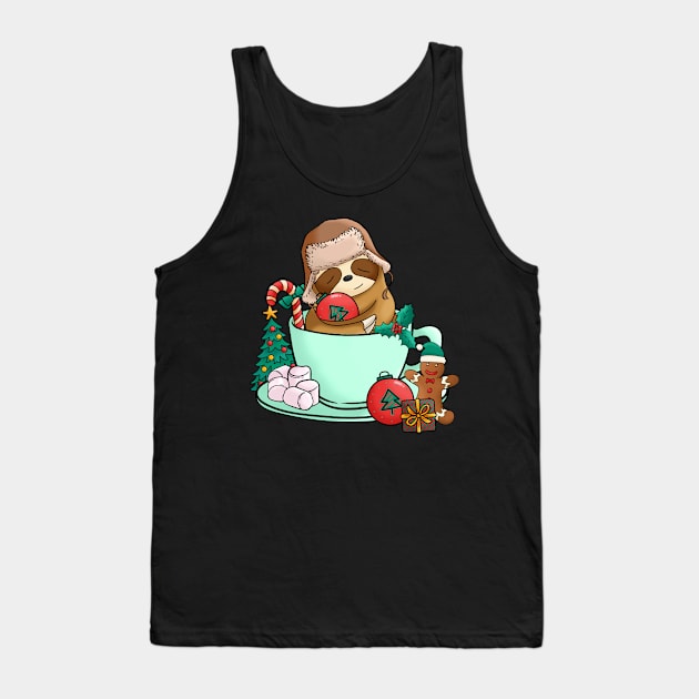 Cute and Lovely Animals with Christmas Vibes Tank Top by Gomqes